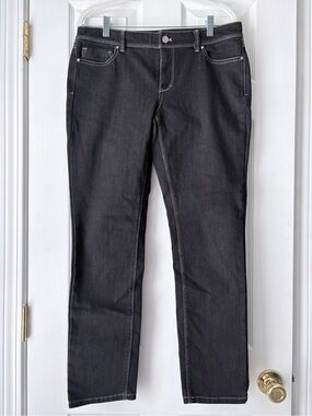 White House Black Market Black Straight-Leg Jeans Women’s Size 8
